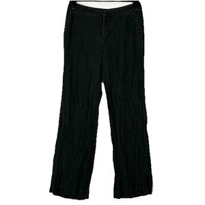 Vintage Gap Black Linen Pants 8 Lagenlook Capsule Staple Y2K Quality Boho Indie